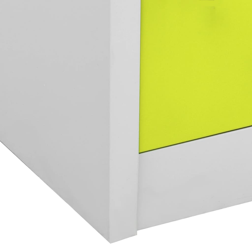 vidaXL Szafki zamykane, 2 szt., jasnoszaro-zielone, 90x45x92,5 cm