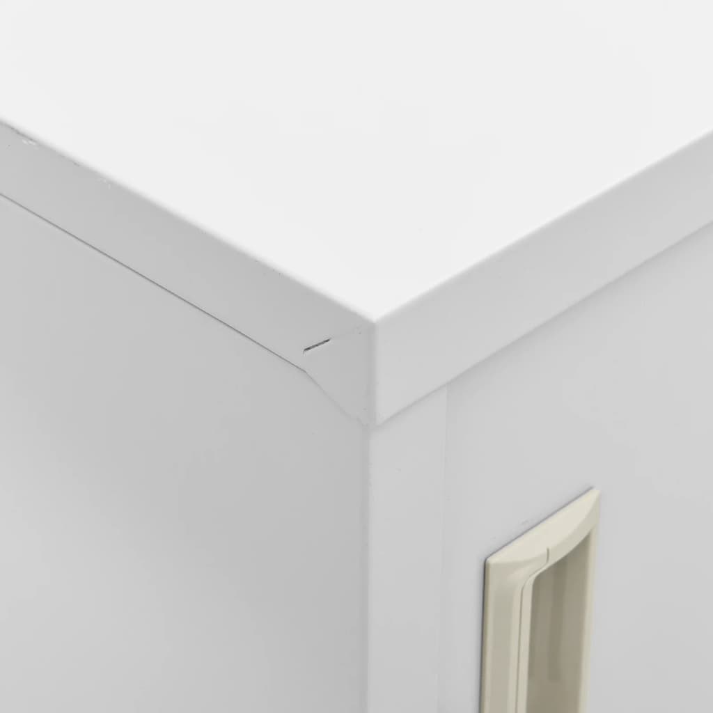 vidaXL Szafki zamykane, 5 szt., jasnoszare, 90x45x92,5 cm, stalowe