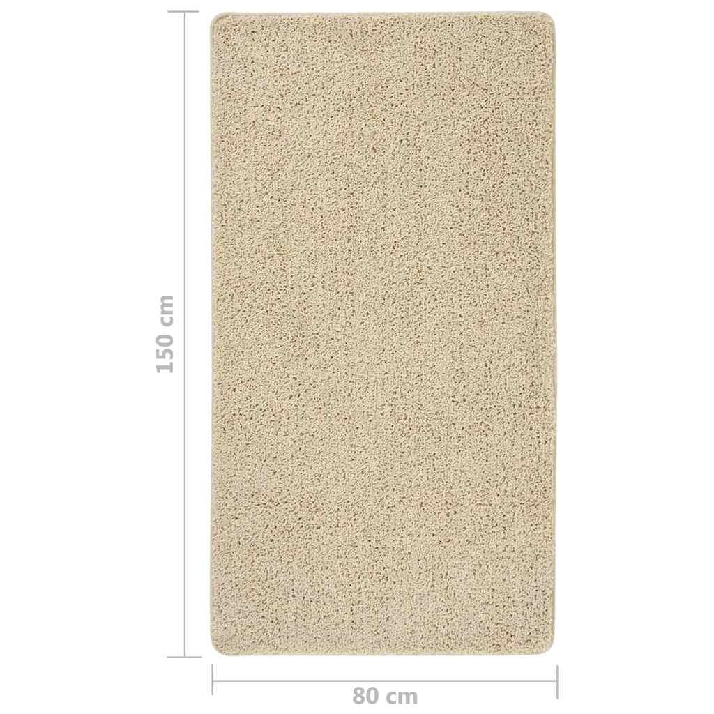 vidaXL Dywan shaggy, kremowy, 80x150 cm, antypoślizgowy