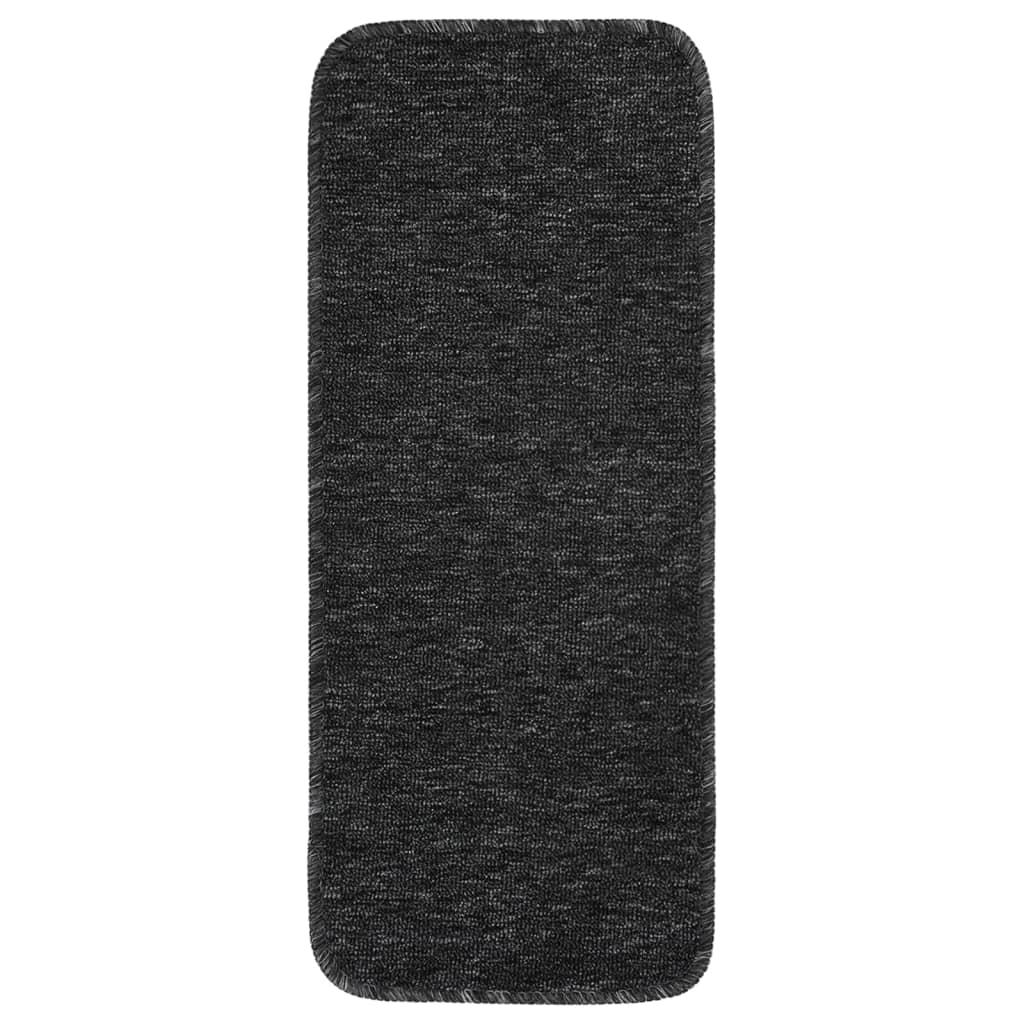 vidaXL Antypoślizgowe nakładki na schody, 15 szt., 60x25 cm, antracyt