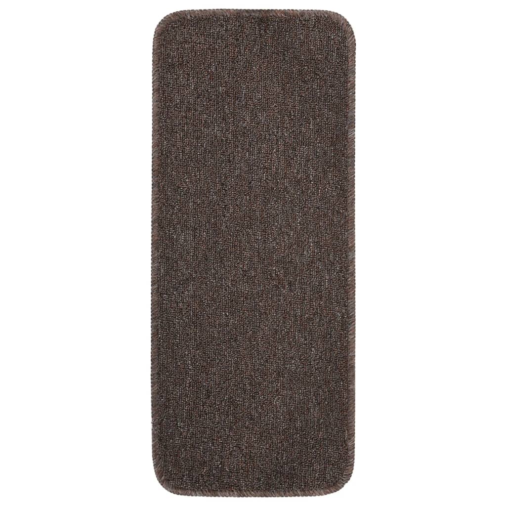 vidaXL Antypoślizgowe nakładki na schody, 15 szt., 60x25 cm, brązowe