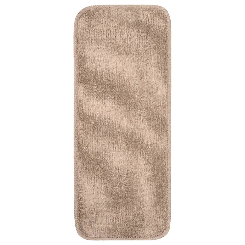 vidaXL Antypoślizgowe nakładki na schody, 15 szt., 60x25 cm, beżowe