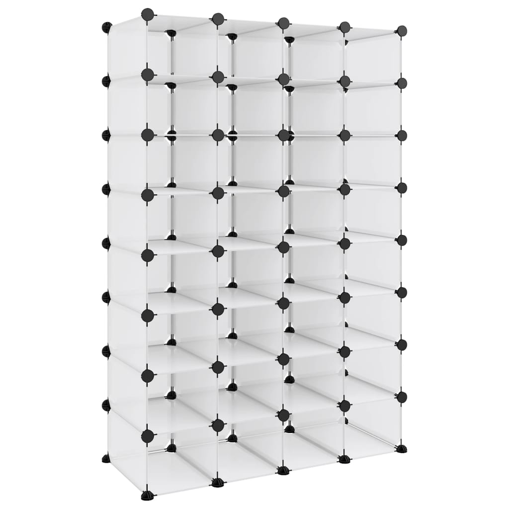 vidaXL Stojak na buty, przezroczysty, 93x36,5x140 cm, PP