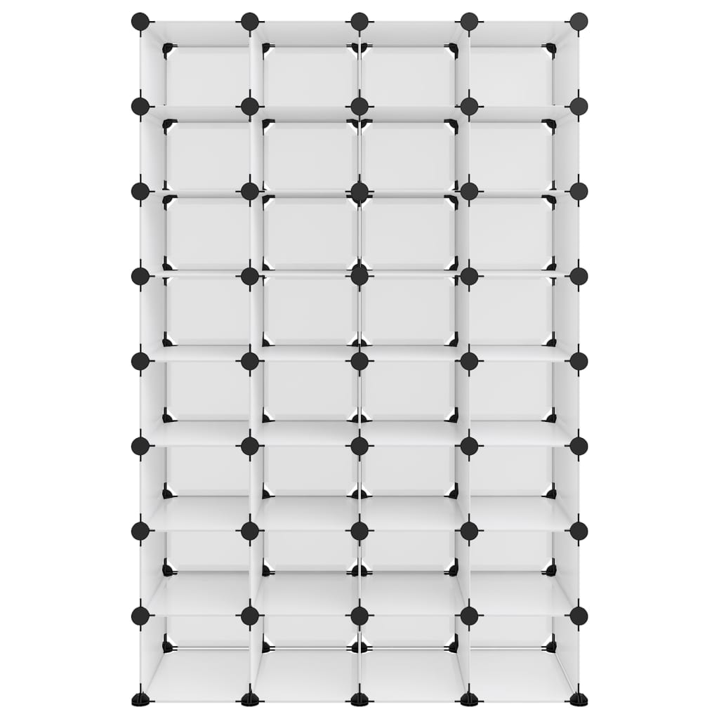 vidaXL Stojak na buty, przezroczysty, 93x36,5x140 cm, PP