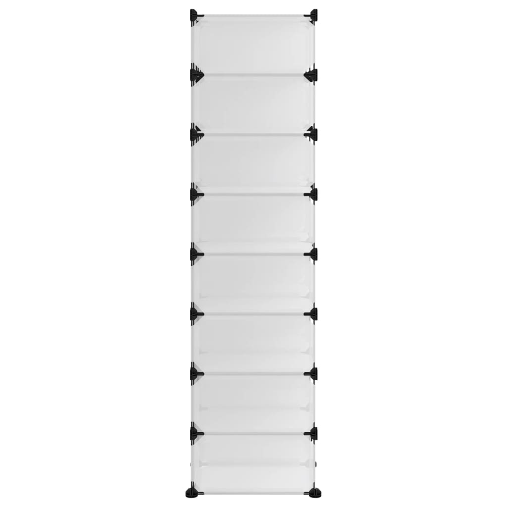 vidaXL Stojak na buty, przezroczysty, 93x36,5x140 cm, PP
