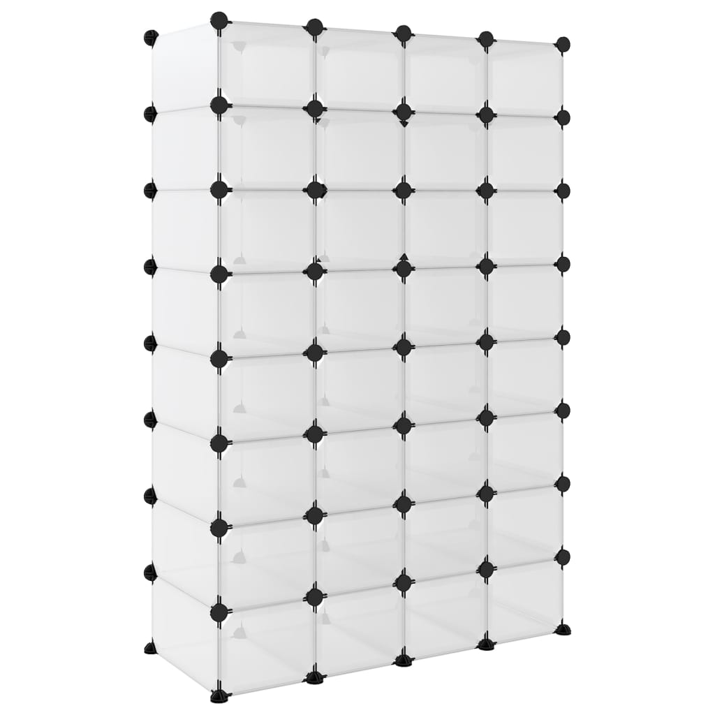 vidaXL Stojak na buty, przezroczysty, 93x36,5x140 cm, PP
