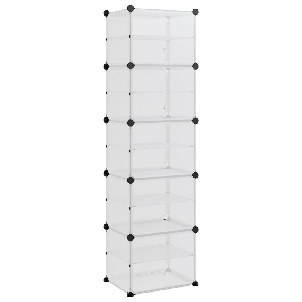 vidaXL Stojak na buty, przezroczysty, 44x31,5x153,5 cm, PP
