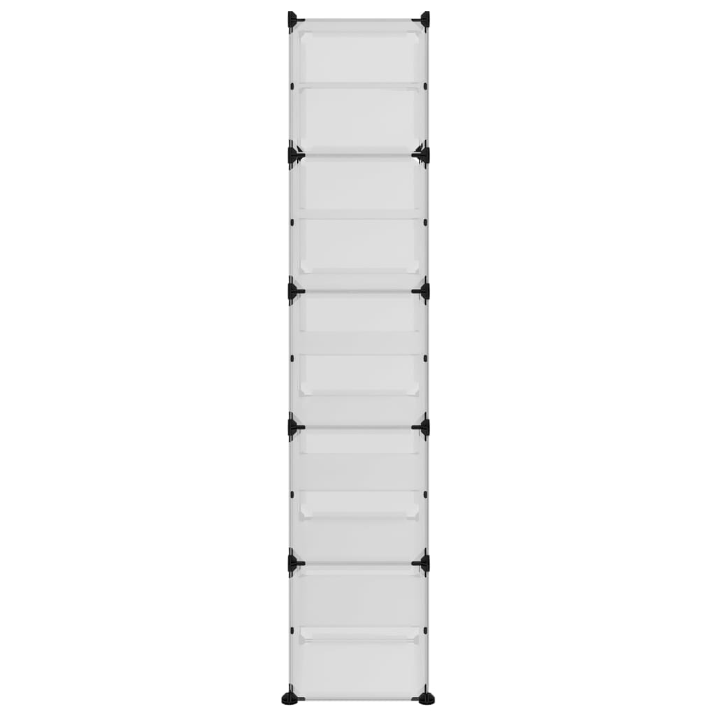 vidaXL Stojak na buty, przezroczysty, 44x31,5x153,5 cm, PP