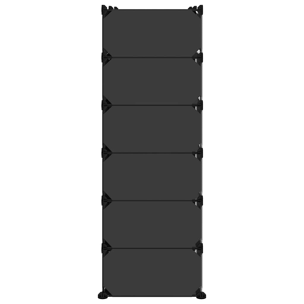 vidaXL Stojak na buty, czarny, 94,5x36,5x106 cm, PP