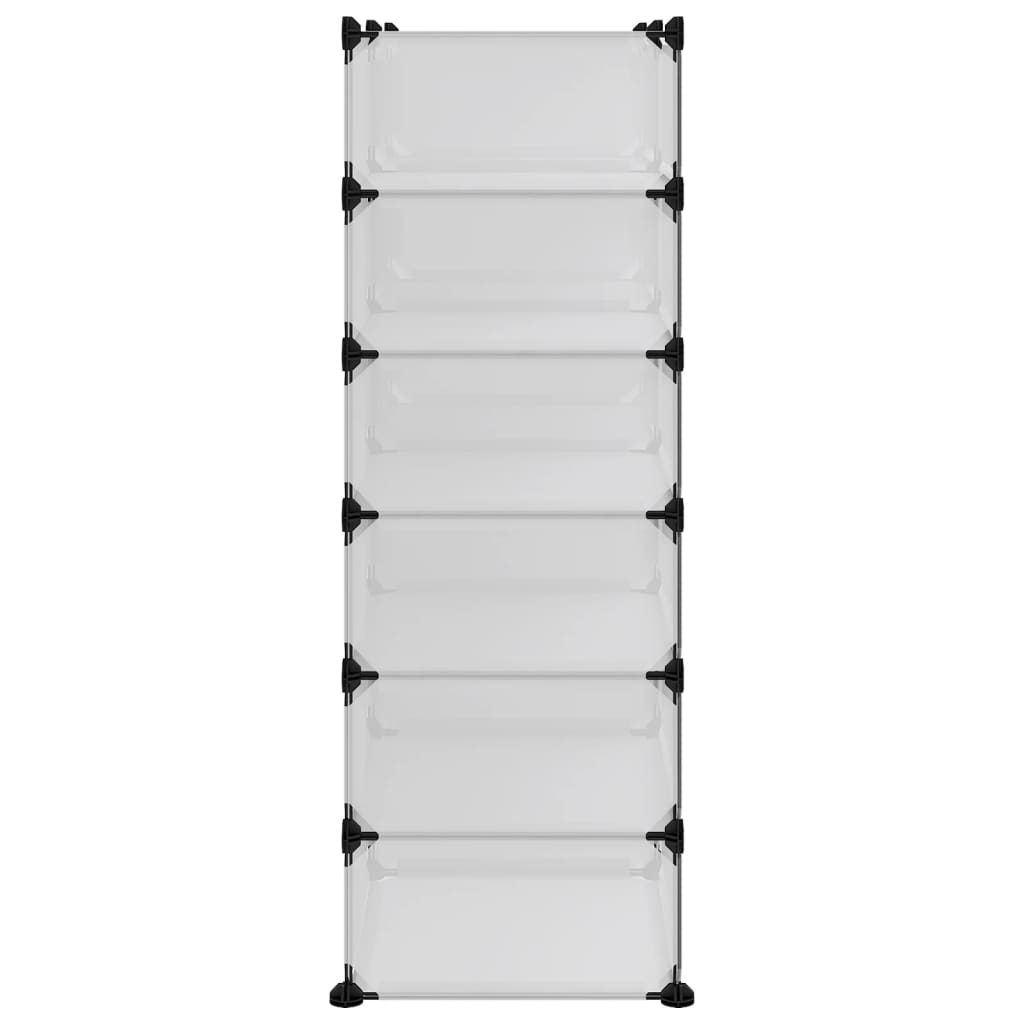 vidaXL Stojak na buty, przezroczysty, 94,5x36,5x106 cm, PP