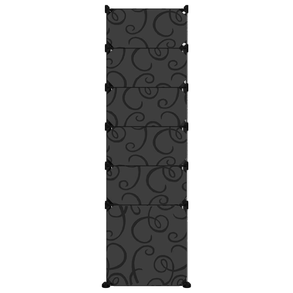 vidaXL Stojak na buty, czarny, 94x37x125 cm, PP
