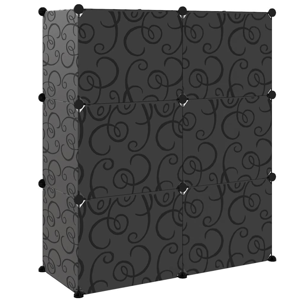 vidaXL Stojak na buty, czarny, 84,5x31x93,5 cm, PP