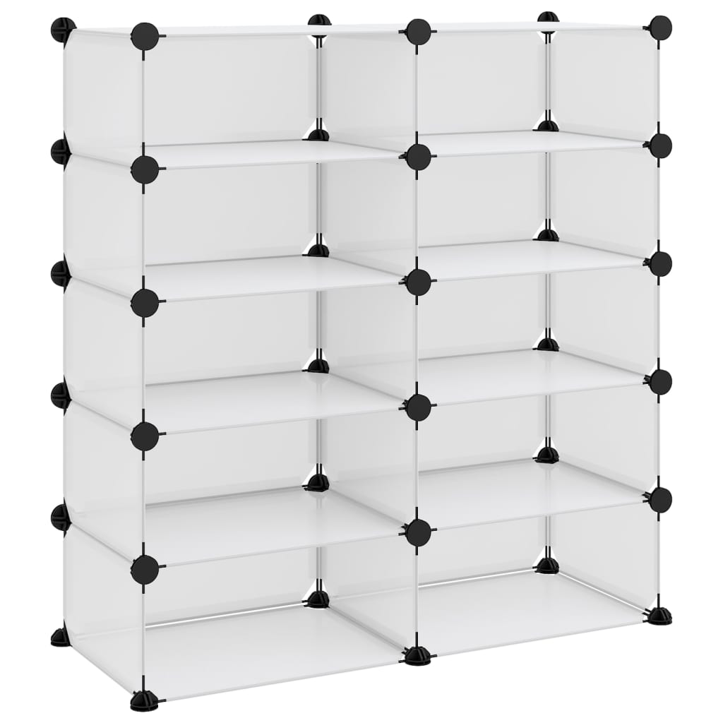 vidaXL Stojak na buty, przezroczysty, 84x32x88,5 cm, PP