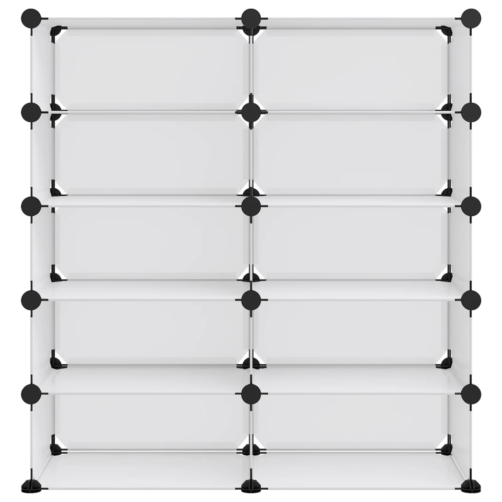 vidaXL Stojak na buty, przezroczysty, 84x32x88,5 cm, PP