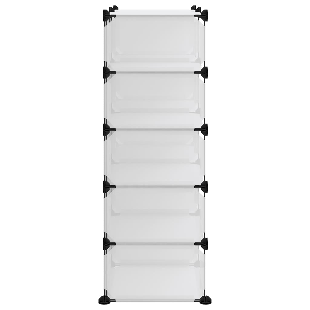 vidaXL Stojak na buty, przezroczysty, 84x32x88,5 cm, PP