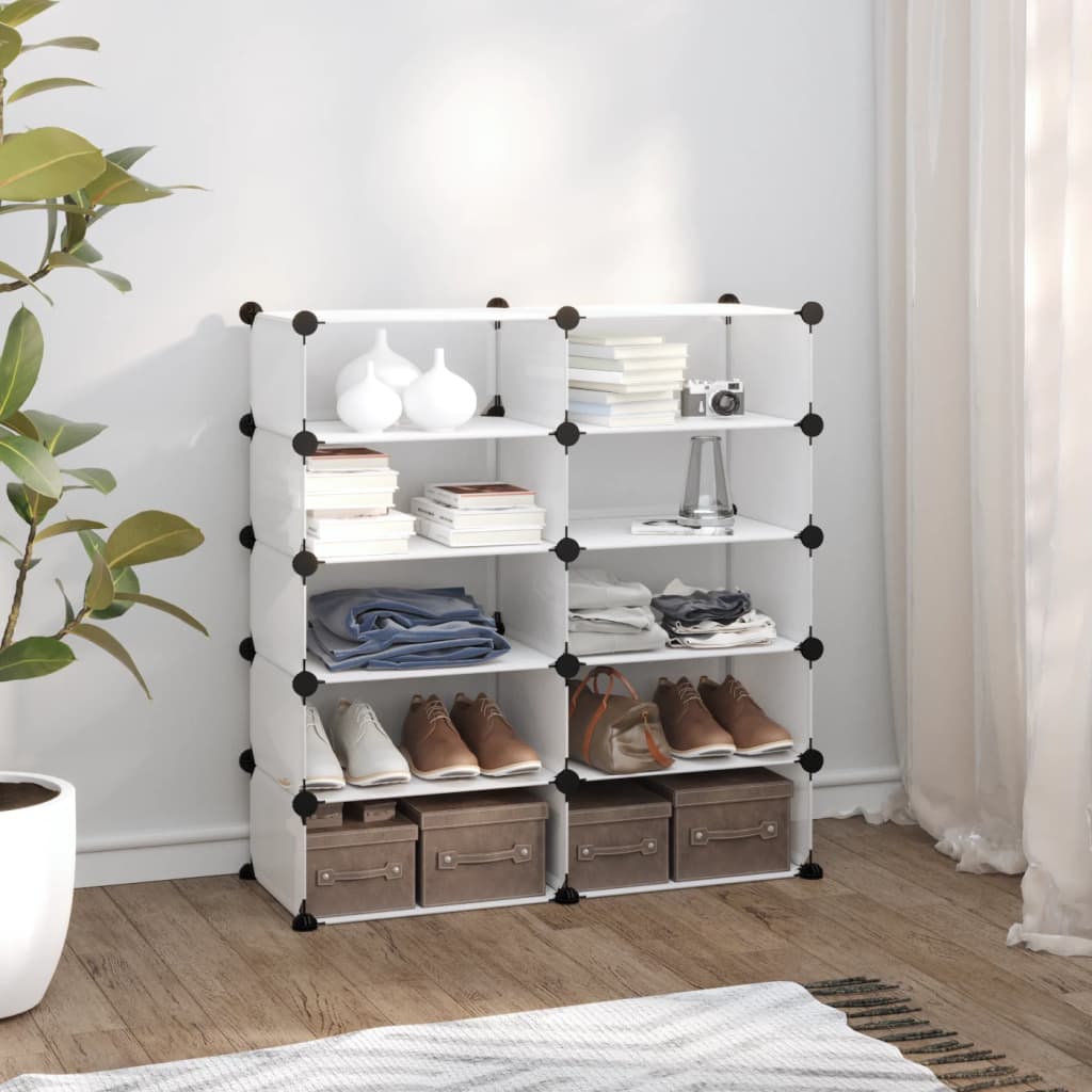vidaXL Stojak na buty, przezroczysty, 84x32x88,5 cm, PP