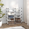 vidaXL Stojak na buty, przezroczysty, 84x32x88,5 cm, PP