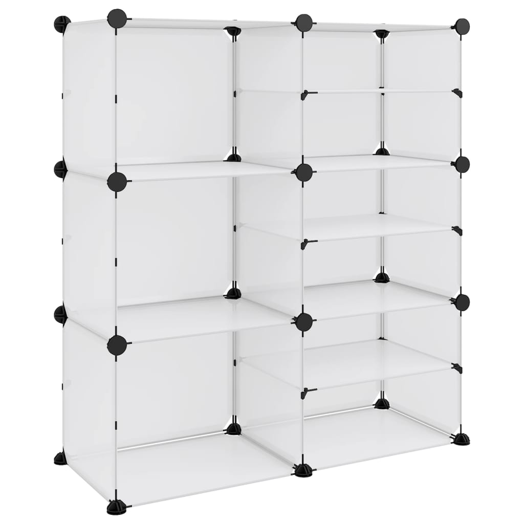 vidaXL Stojak na buty, przezroczysty, 84x31,5x93 cm, PP