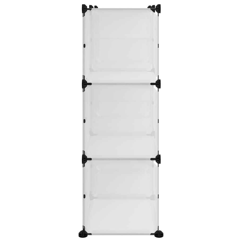 vidaXL Stojak na buty, przezroczysty, 84x31,5x93 cm, PP