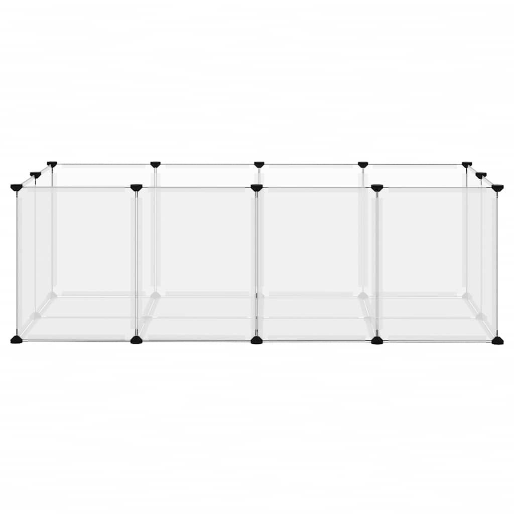 vidaXL Klatka dla małych zwierząt, bezbarwna, 144x74x46,5 cm PP i stal