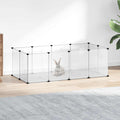 vidaXL Klatka dla małych zwierząt, bezbarwna, 144x74x46,5 cm PP i stal