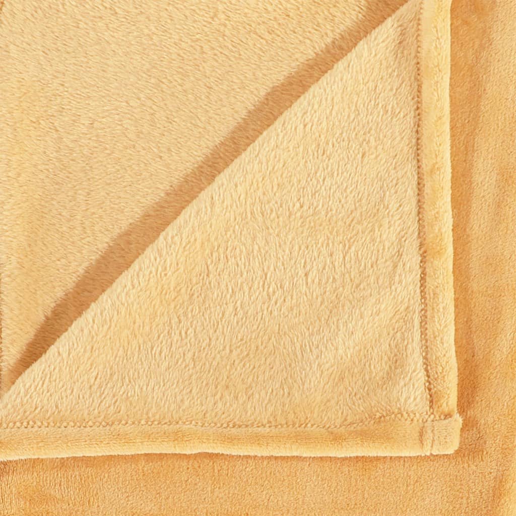 vidaXL Koc, piaskowy, 150x200 cm, poliester