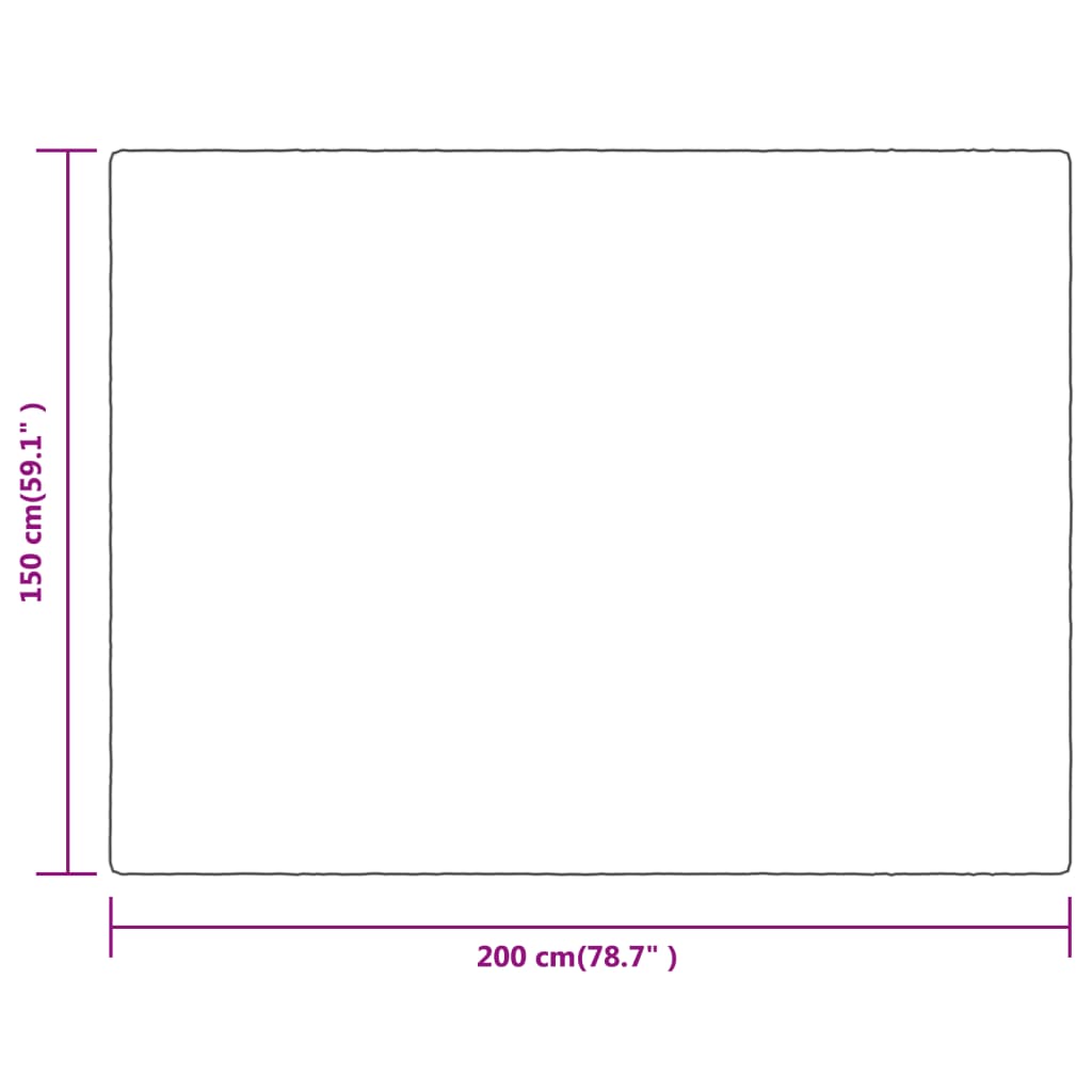 vidaXL Koc, piaskowy, 150x200 cm, poliester