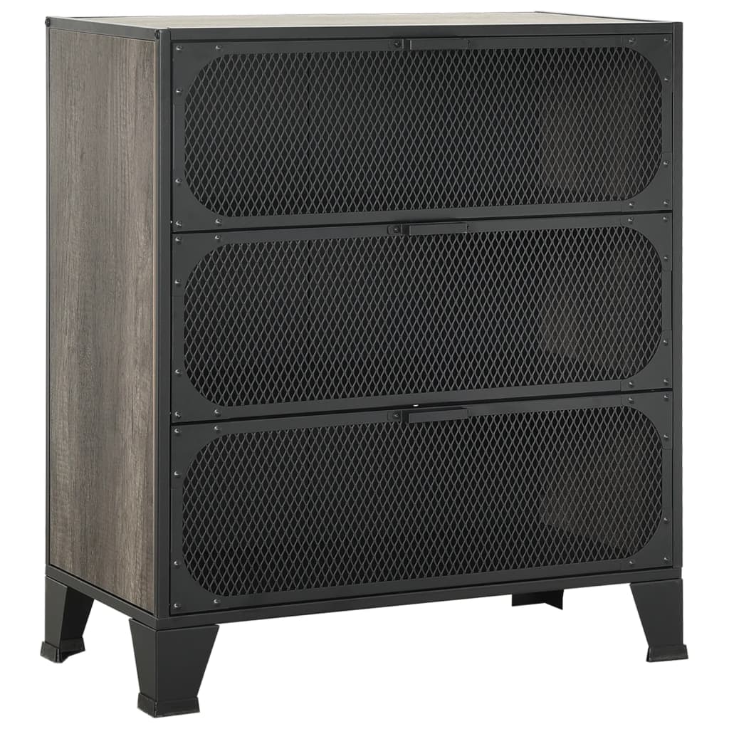 vidaXL Szafki, 2 szt., szare, 72x36x82 cm, metal i MDF