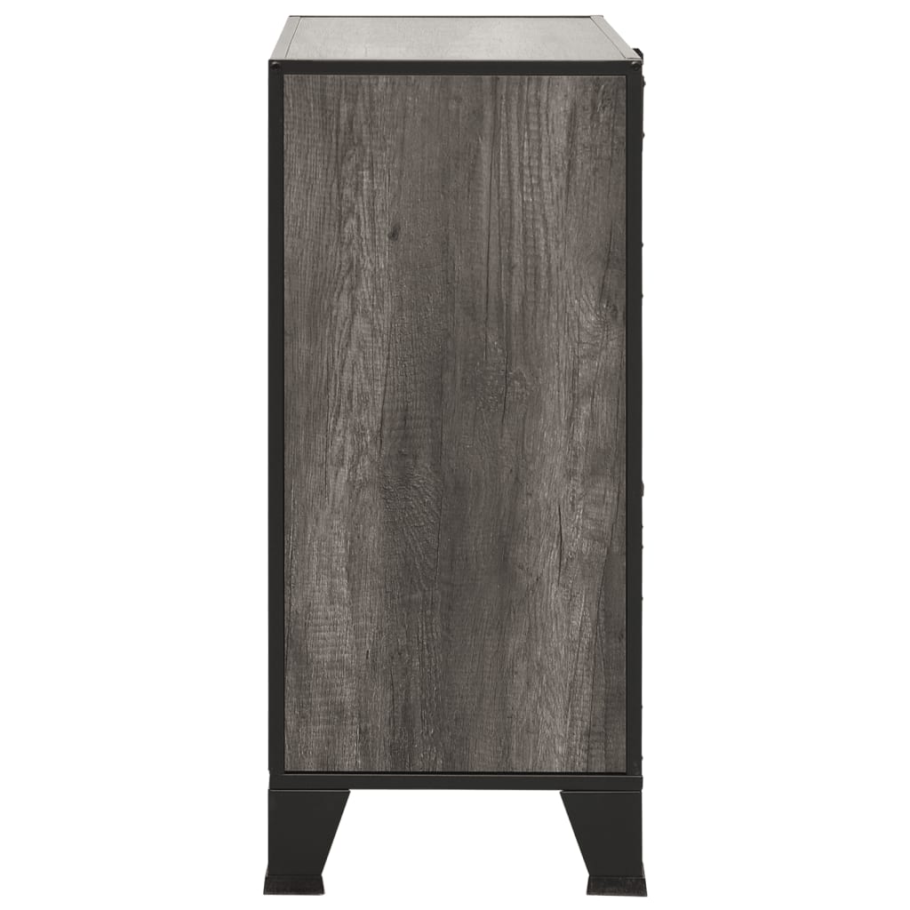 vidaXL Szafki, 2 szt., szare, 72x36x82 cm, metal i MDF