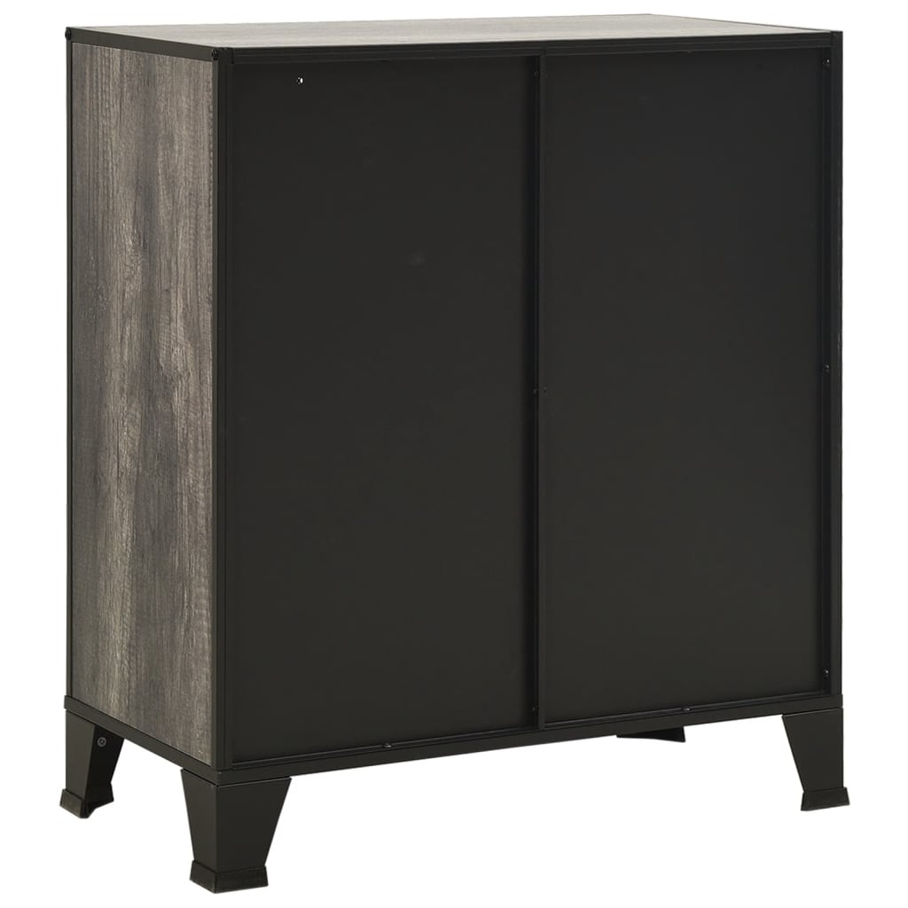 vidaXL Szafki, 2 szt., szare, 72x36x82 cm, metal i MDF