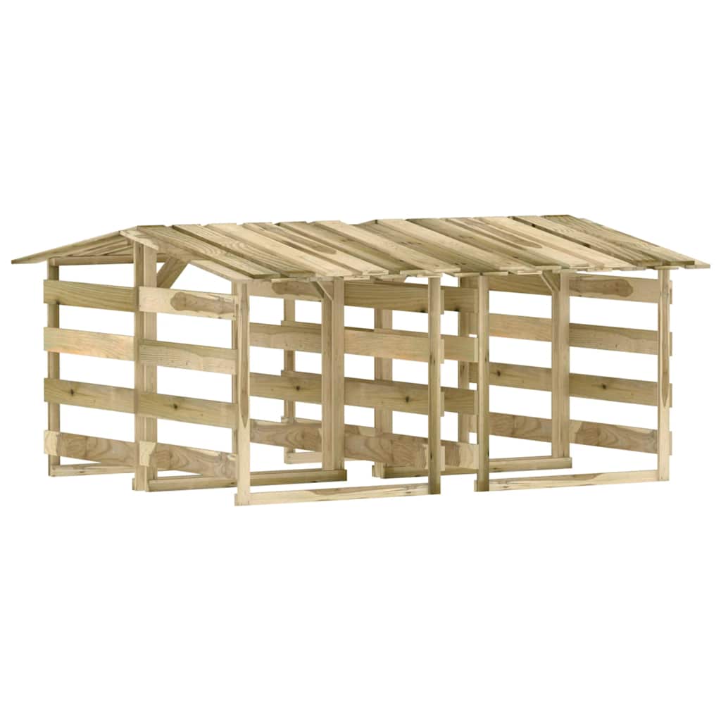 vidaXL Pergole ogrodowe z daszkiem, 4 szt., 100x90x100 cm, sosnowe
