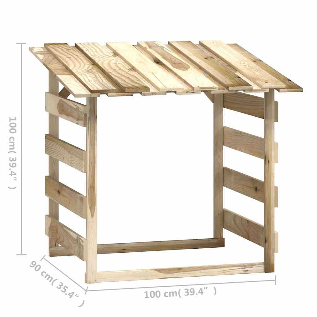 vidaXL Pergole ogrodowe z daszkiem, 4 szt., 100x90x100 cm, sosnowe