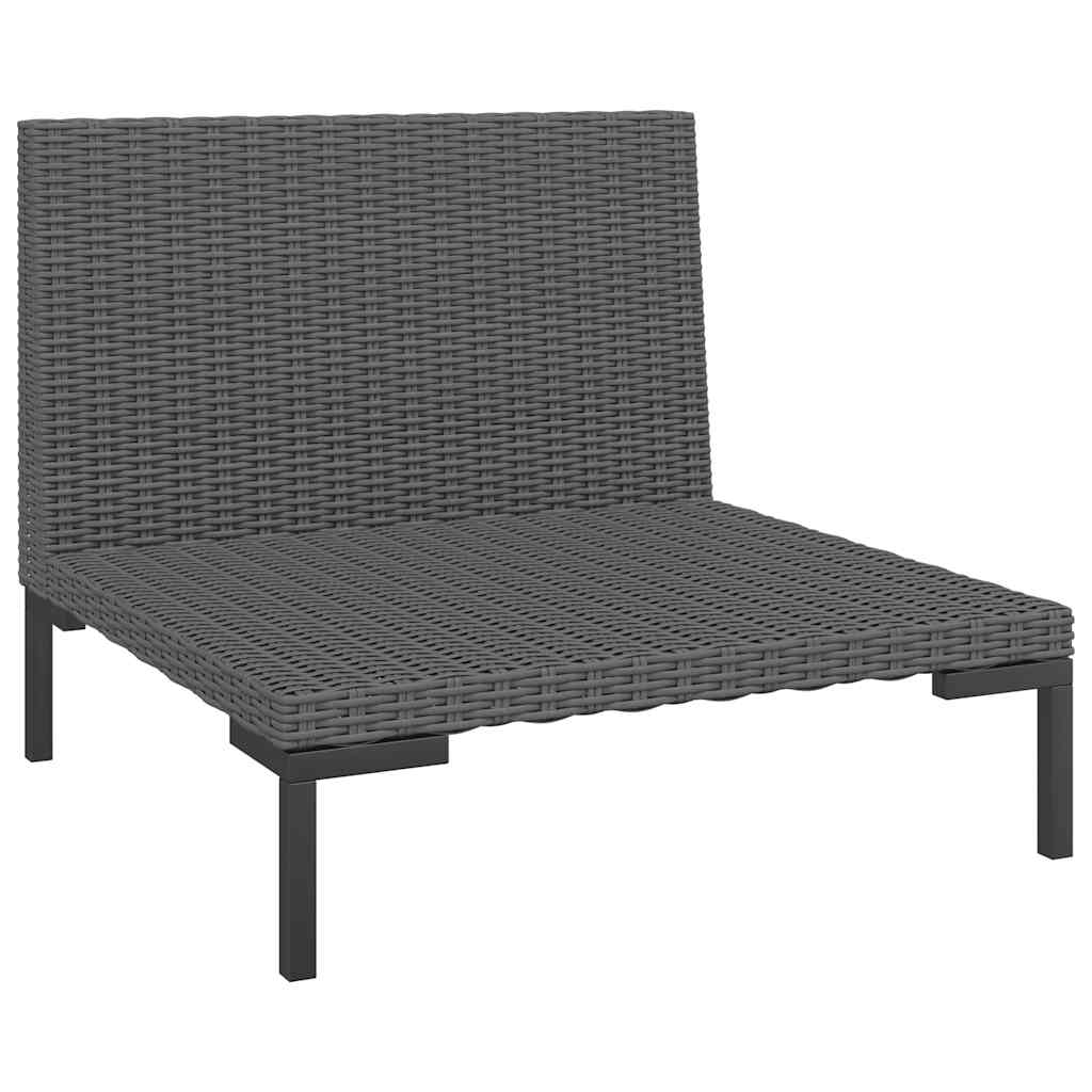vidaXL Sofy ogrodowe z poduszkami, 2 szt., zaokrąglony rattan PE