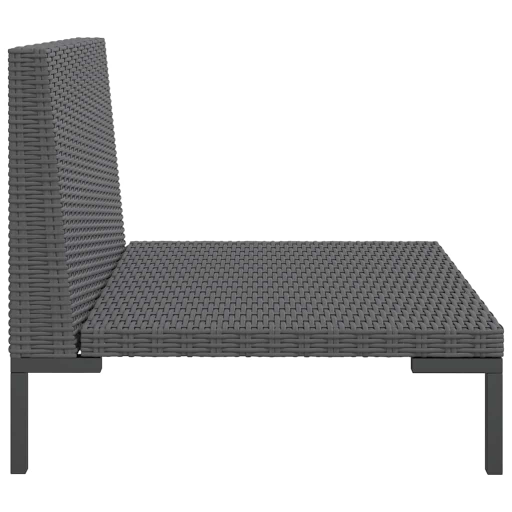 vidaXL Sofy ogrodowe z poduszkami, 2 szt., zaokrąglony rattan PE
