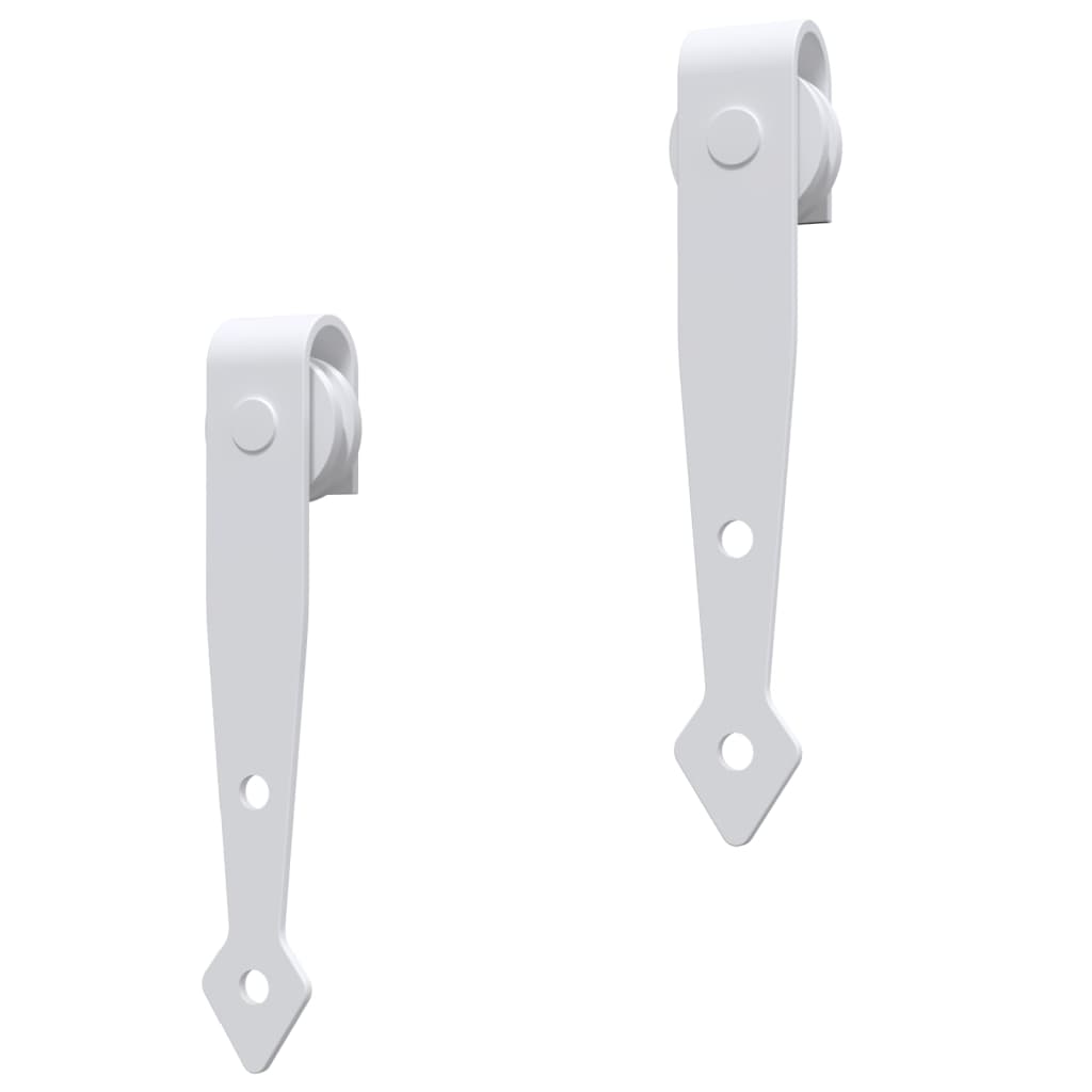 vidaXL System drzwi przesuwnych do mebli, stal węglowa, biały, 122 cm