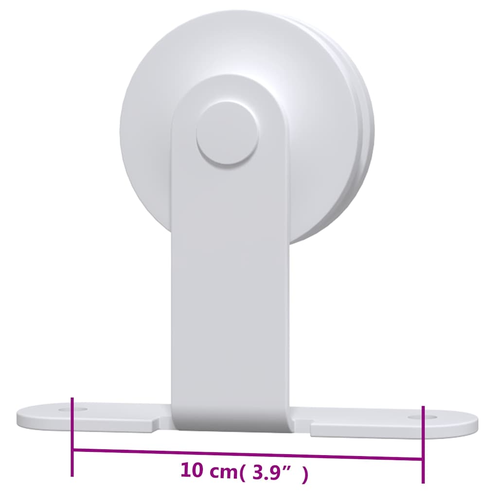 vidaXL System do montażu drzwi przesuwnych, 183 cm, stalowy, biały