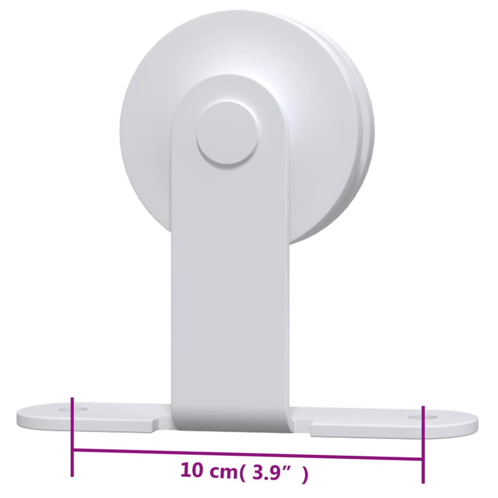vidaXL System do montażu drzwi przesuwnych, 200 cm, stalowy, biały