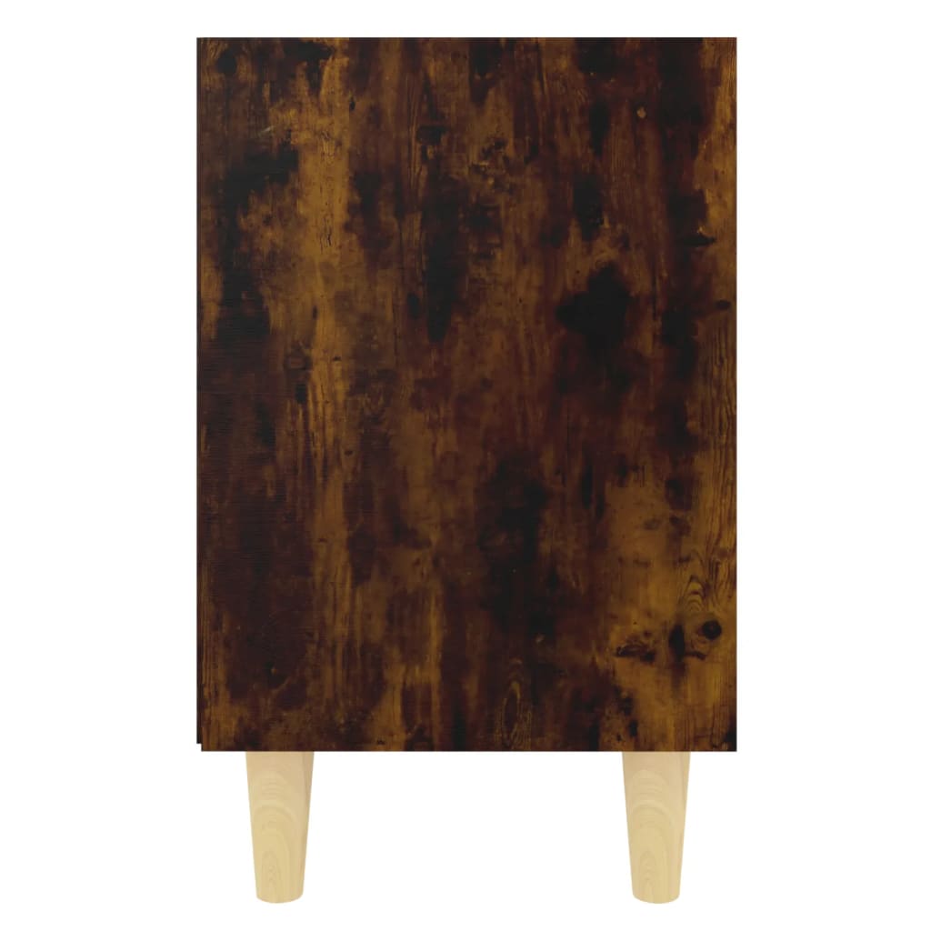 vidaXL Szafki nocne 2 szt., drewniane nóżki przydymiony dąb 40x30x50cm