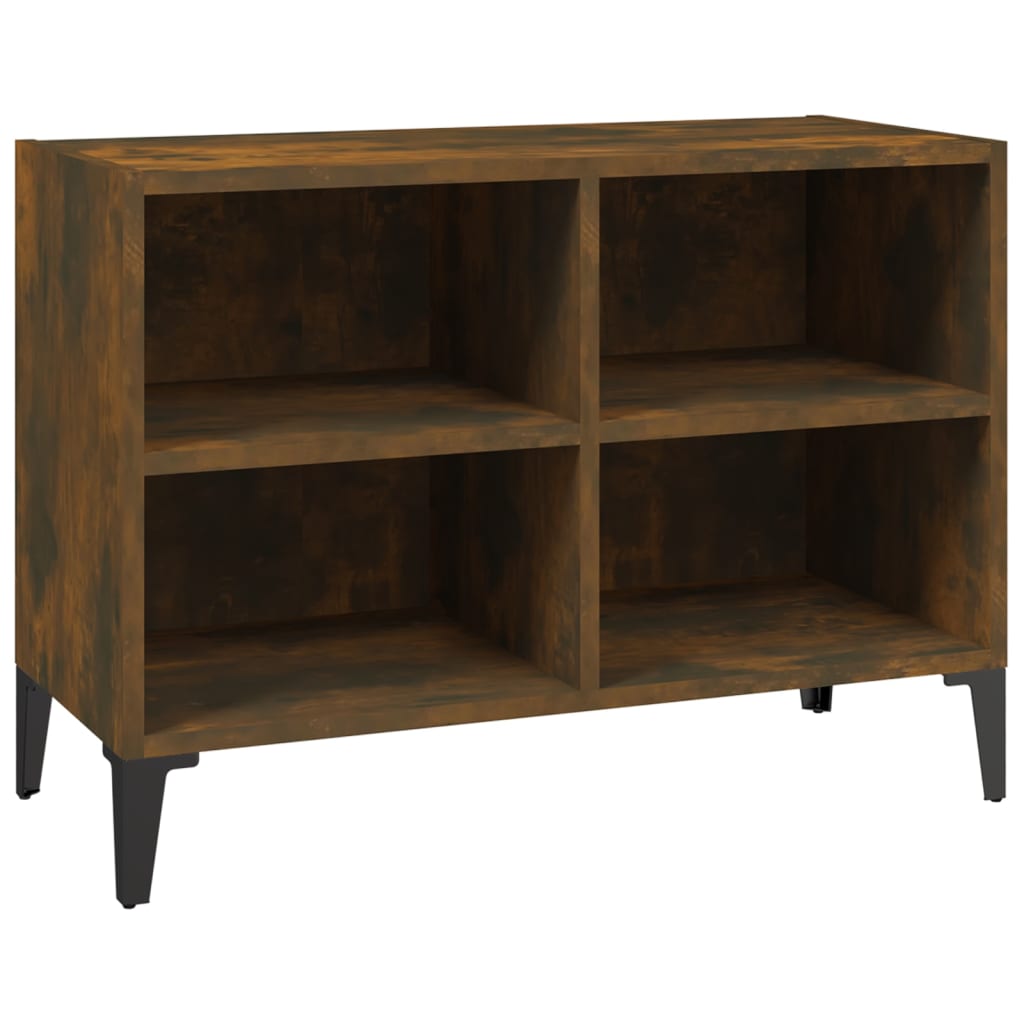 vidaXL Szafka pod TV, metalowe nóżki, przydymiony dąb, 69,5x30x50 cm