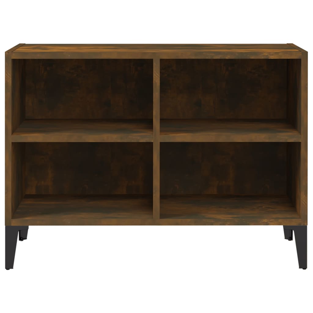 vidaXL Szafka pod TV, metalowe nóżki, przydymiony dąb, 69,5x30x50 cm