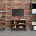vidaXL Szafka pod TV, metalowe nóżki, przydymiony dąb, 69,5x30x50 cm