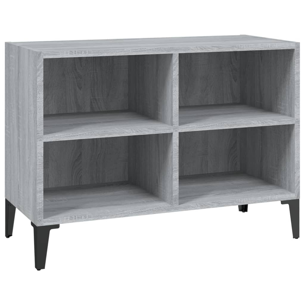 vidaXL Szafka pod TV, metalowe nóżki, szary dąb sonoma, 69,5x30x50 cm