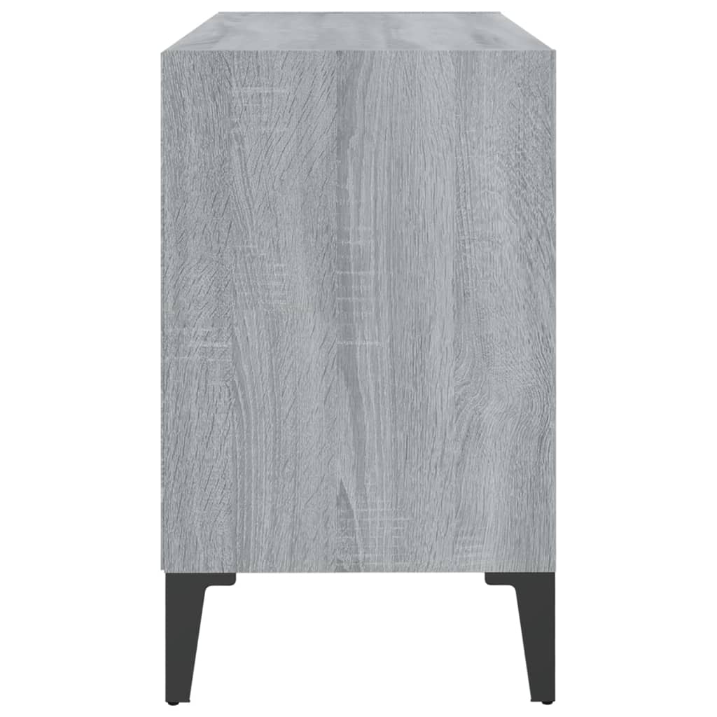 vidaXL Szafka pod TV, metalowe nóżki, szary dąb sonoma, 69,5x30x50 cm