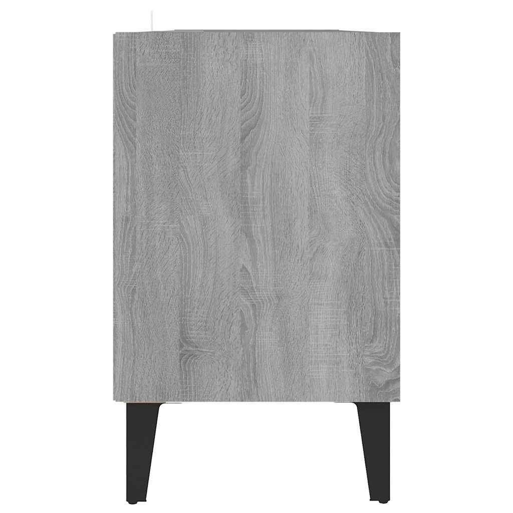 vidaXL Szafka pod TV, metalowe nóżki, szary dąb sonoma, 103,5x30x50 cm