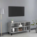 vidaXL Szafka pod TV, metalowe nóżki, szary dąb sonoma, 103,5x30x50 cm