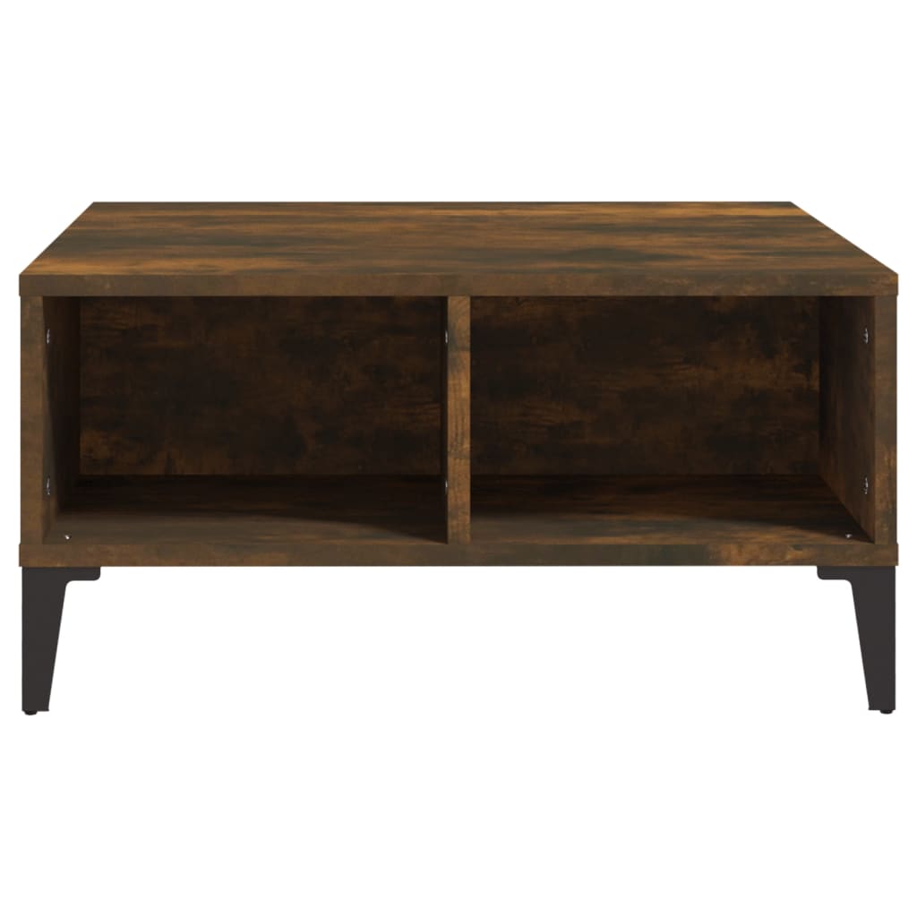 vidaXL Stolik kawowy, opalany dąb 60x60x30 cm, materiał drewnopochodny