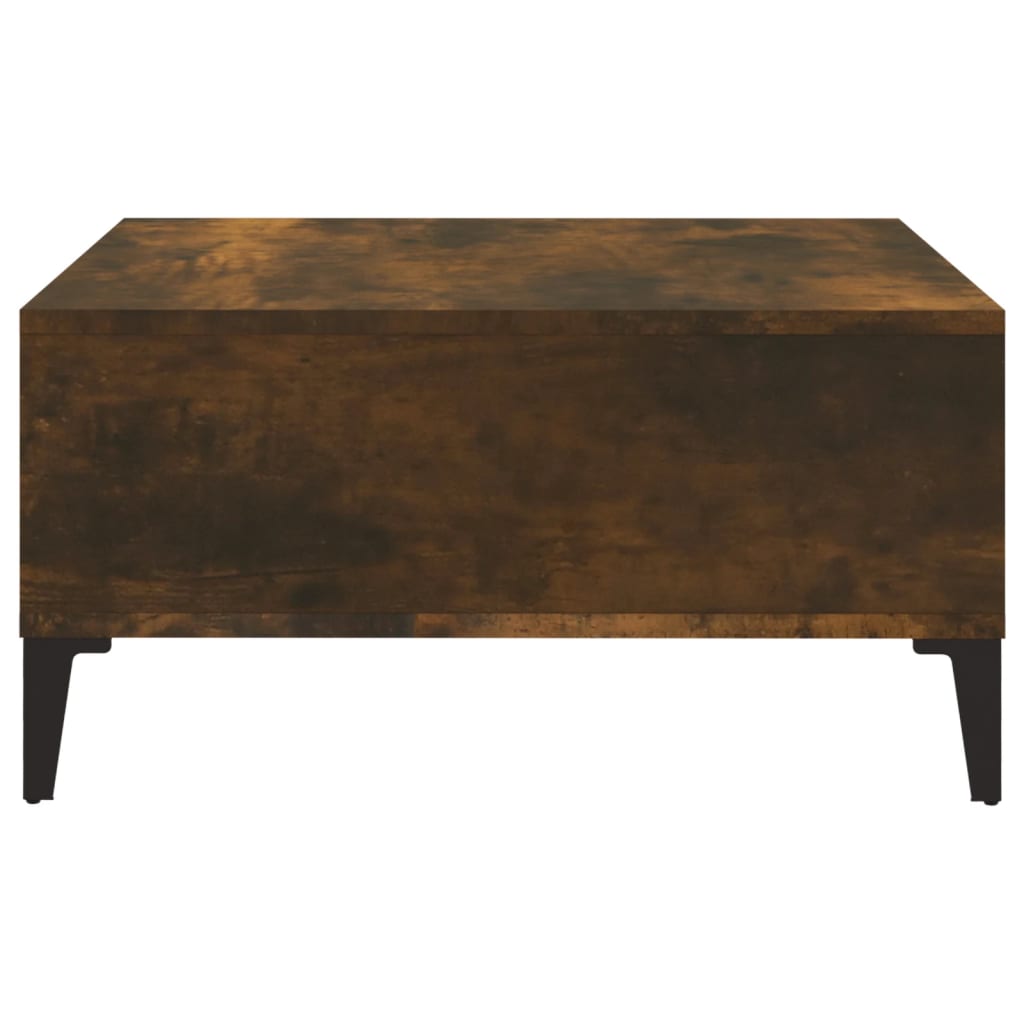 vidaXL Stolik kawowy, opalany dąb 60x60x30 cm, materiał drewnopochodny