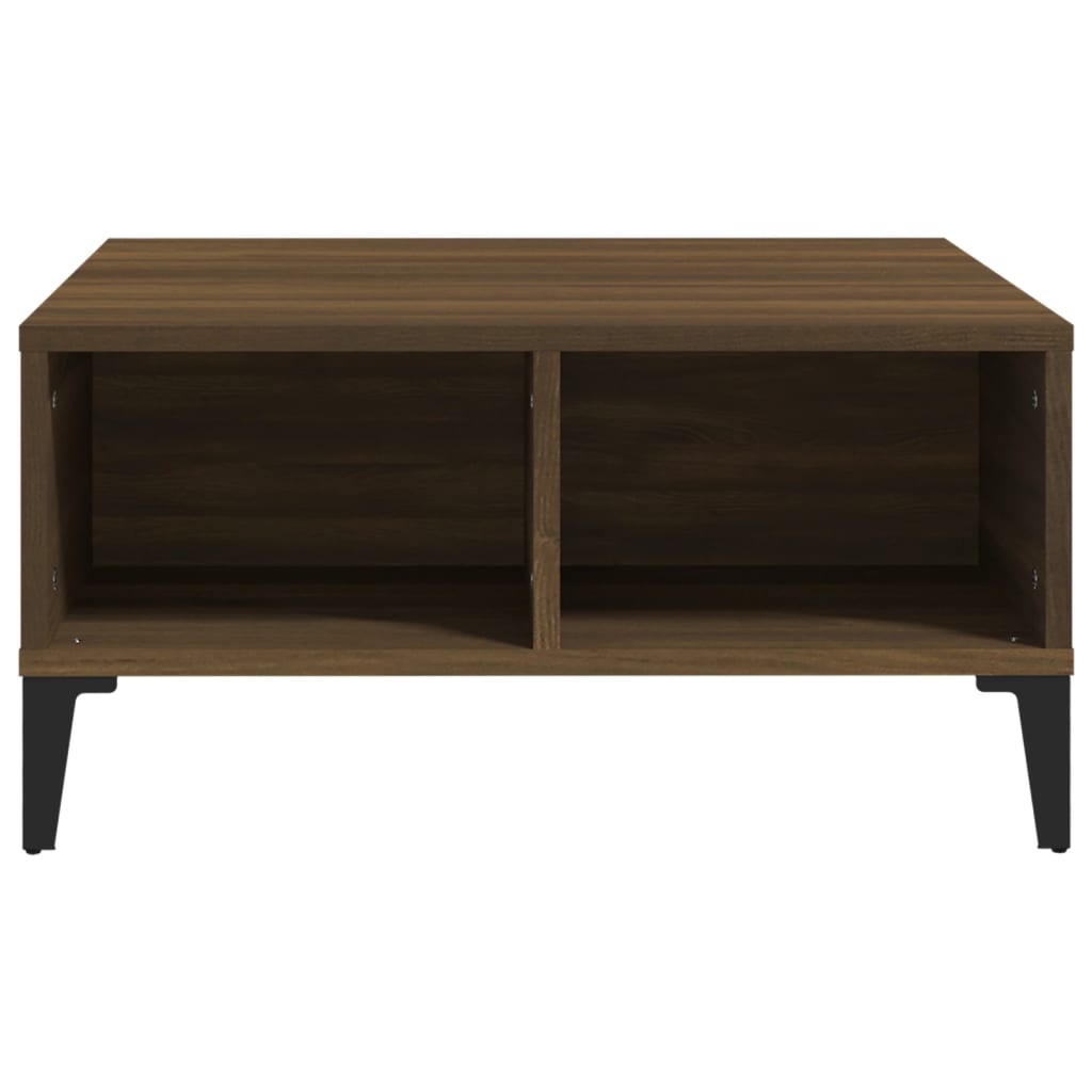 vidaXL Stolik kawowy, brązowy dąb 60x60x30 cm, materiał drewnopochodny
