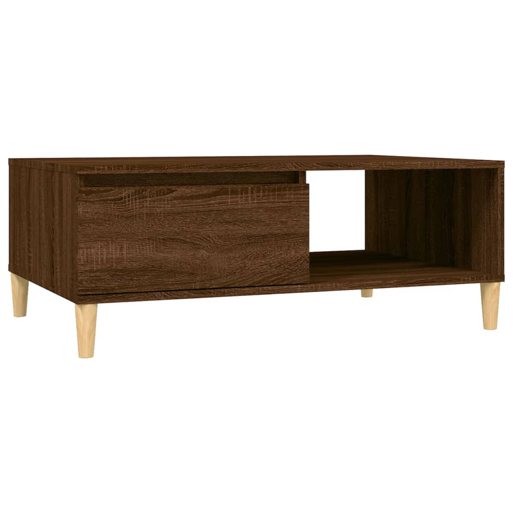 vidaXL Stolik kawowy, brązowy dąb, 90x60x35cm, materiał drewnopochodny
