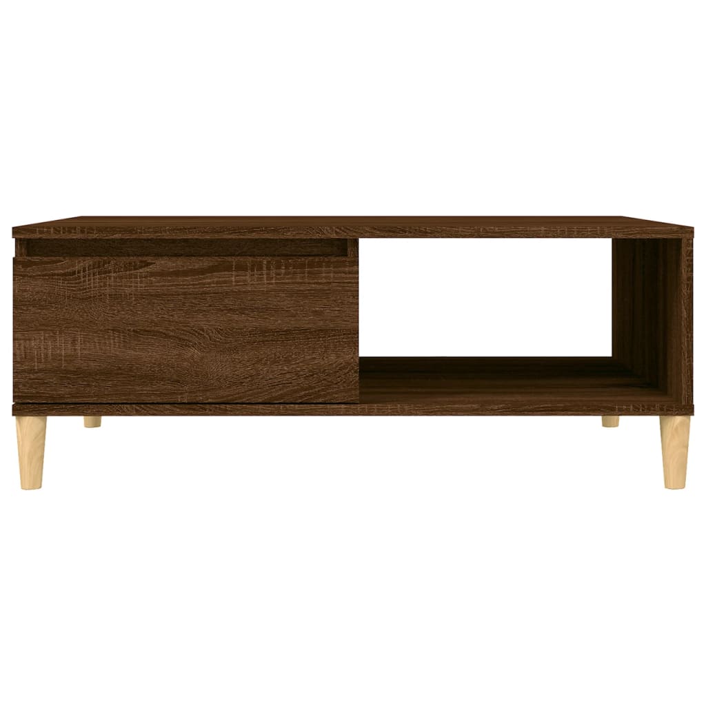 vidaXL Stolik kawowy, brązowy dąb, 90x60x35cm, materiał drewnopochodny